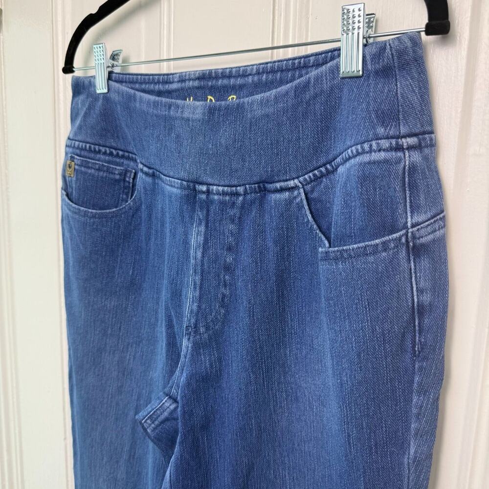 Belle by Kim Gravel Flexibelle Pants Womens 12 Straight Leg Medium Wash NWOT - Picture 2 of 9